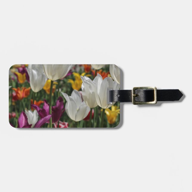 Etiqueta Para Maletas Tulipanos (Frente Horizontal)
