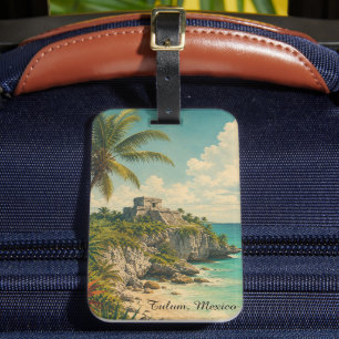 Etiqueta Para Maletas Tulum Vintage México