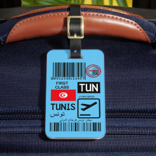 Etiqueta Para Maletas Tunis airport travel tag