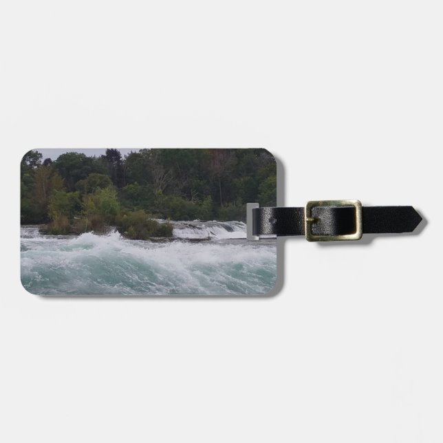 Etiqueta Para Maletas Turismo en las Cataratas del Niágara (Frente Horizontal)