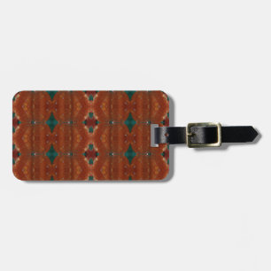 Etiqueta Para Maletas Turq & Coral Ikat
