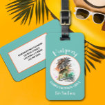 Etiqueta Para Maletas Turquesa de vacaciones en familia de verano<br><div class="desc">Regalo divertido para sus vacaciones de verano,  esta etiqueta para el equipaje incluye un ilustracion de vacaciones de verano en un fondo turquesa,  junto con el nombre de su familia,  año y ubicación en las letras de moda y su información impresa en la parte trasera.</div>