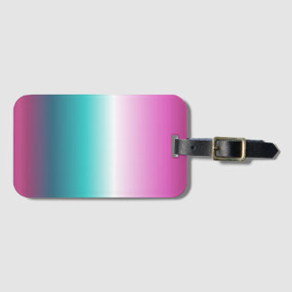 Etiqueta Para Maletas turquesa verde azulada de color rosa gitano aqua m