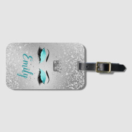 Etiqueta Para Maletas Turquoise Fabulous Purpurina Eyes