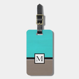 Etiqueta Para Maletas Turquoise Taupe Moderno