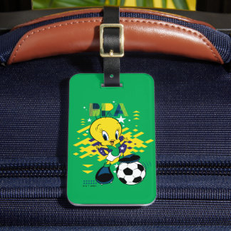 Etiqueta Para Maletas TWEETY™ Equipo Brasil Gráfico de Fútbol