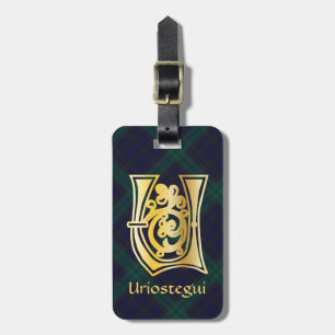 Etiqueta Para Maletas U de la Capital Decorativa Botánica Medieval