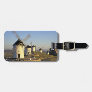 Etiqueta Para Maletas UE, España, La Mancha, Consuegra. Molinos de vient