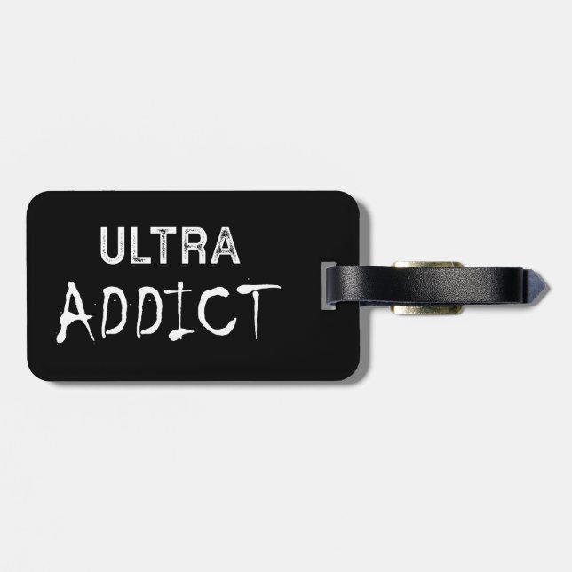 Etiqueta Para Maletas Ultra adicto (Atrás Horizontal)