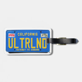 Etiqueta Para Maletas ULTRLND: Placa del azul de CA 1974