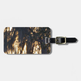 Etiqueta Para Maletas un amanecer de invierno dorado a través de los Mos