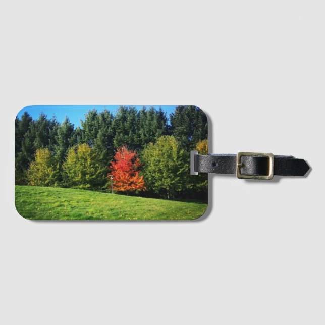 Etiqueta Para Maletas Un árbol rojo (Anverso horizontal)