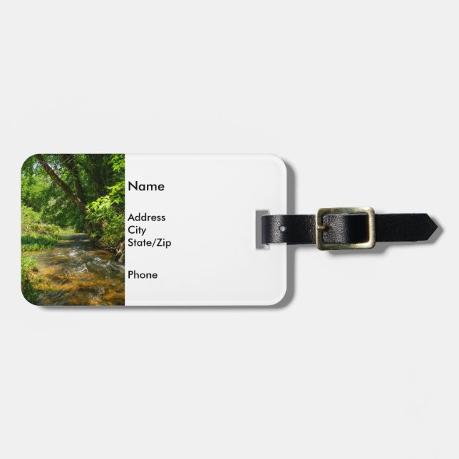 Etiqueta Para Maletas Un arroyo campestre (Frente Horizontal)