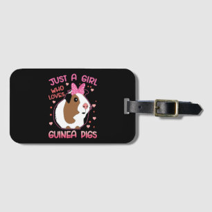 Etiqueta Para Maletas Un cerdo guineano solo es un Chica que ama a los c