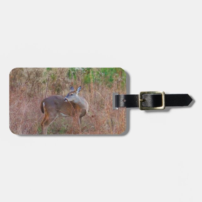 Etiqueta Para Maletas Un ciervo en la hierba alta (Frente Horizontal)