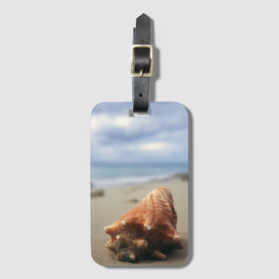Etiqueta Para Maletas Un Concha En La Playa Santa Cruz, Usvi