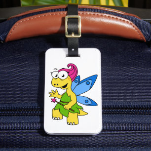 Etiqueta Para Maletas Un dinosaurio de Fairysaur Personalizado.