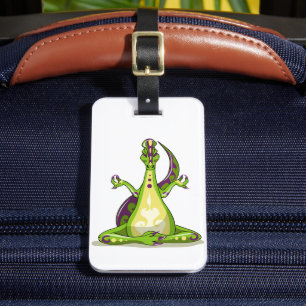 Etiqueta Para Maletas Un Dinosaurio Iguanodon Personalizado Haciendo Yog