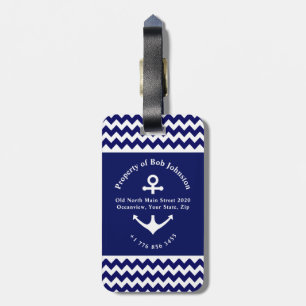 Etiqueta Para Maletas Un escándalo de la bandera azul de la marina de cr