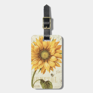Etiqueta Para Maletas Un girasol amarillo