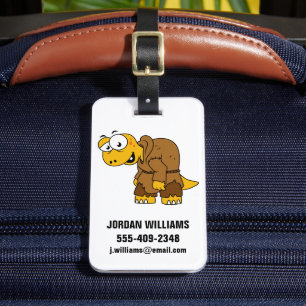 Etiqueta Para Maletas Un jorobado de dinosaurio Personalizado.