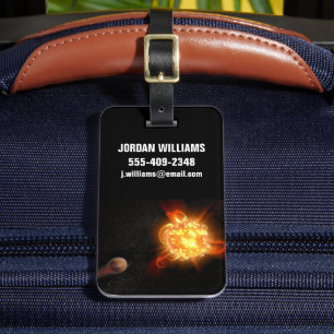 Etiqueta Para Maletas Un joven enano rojo