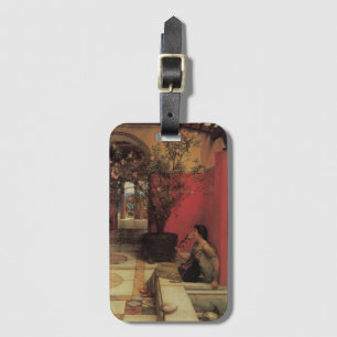 Etiqueta Para Maletas Un Oleandro de Alma Tadema, Flores Vintage