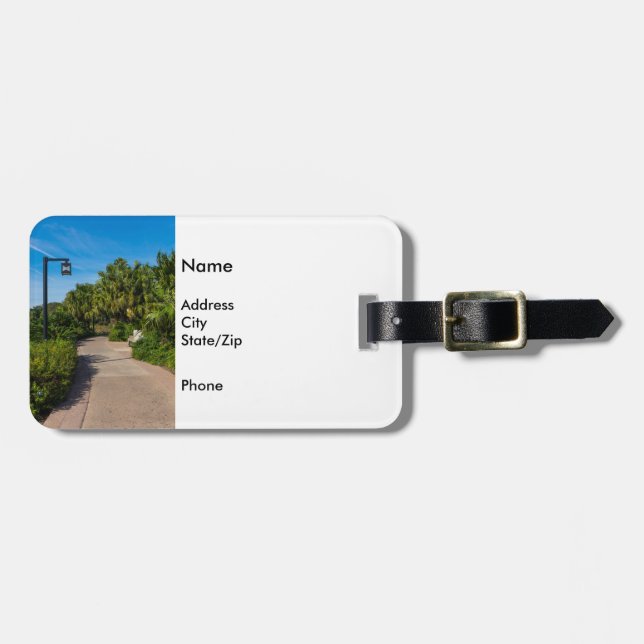 Etiqueta Para Maletas Un paseo turístico (Frente Horizontal)