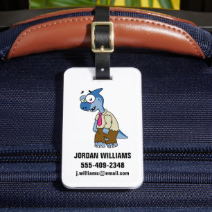 Etiqueta Para Maletas Un Personalizado Parasaurolophus Se Vestió Como Un