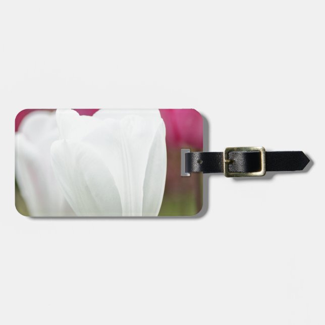 Etiqueta Para Maletas Un tulipán blanco (Frente Horizontal)