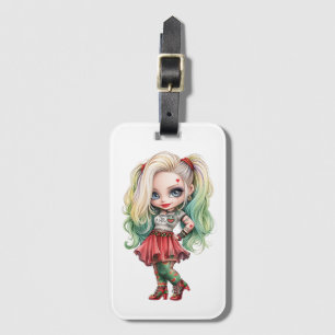Etiqueta Para Maletas Una Colección de Diseños de Halloween de una Chica