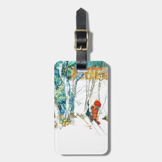 Etiqueta Para Maletas Una mujer se pone en sus esquinas (Frente Vertical)