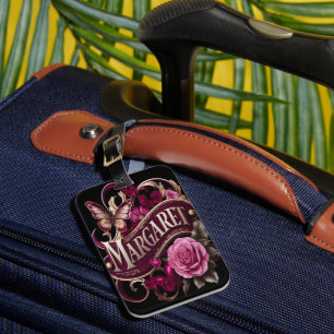 Etiqueta Para Maletas Una placa floral para Margaret