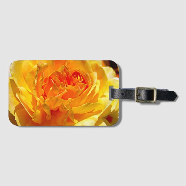 Etiqueta Para Maletas Una rosa amarilla (Anverso horizontal)