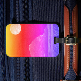 Etiqueta Para Maletas Una vista de cerca de mundos de fantasía y sus lun