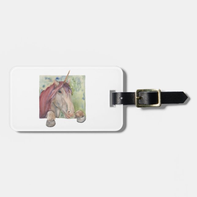 Etiqueta Para Maletas Unicornio (Frente Horizontal)