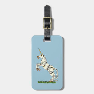 Etiqueta Para Maletas Unicornio mecánico