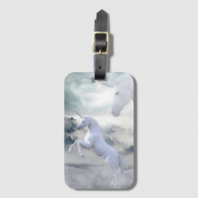 Etiqueta Para Maletas Unicornios (Anverso vertical)