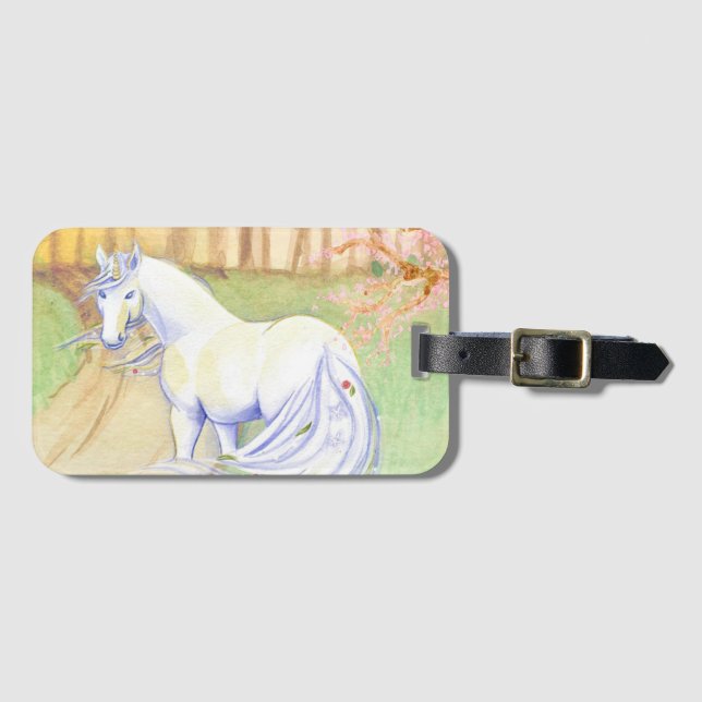 Etiqueta Para Maletas Unicornios (Anverso horizontal)