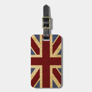 Etiqueta Para Maletas Union Jack elegante rústico