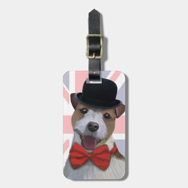 Etiqueta Para Maletas Union Jack Jack Russell (Frente Vertical)