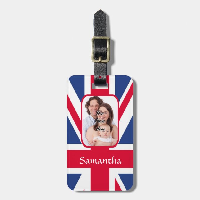 Etiqueta Para Maletas Union Jack personalizado (Frente Vertical)