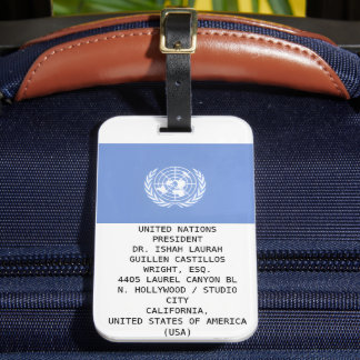 ETIQUETA PARA MALETAS UNITED NATIONS