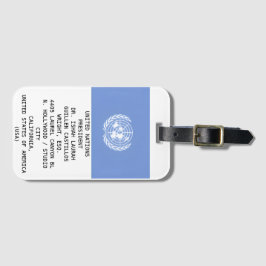 ETIQUETA PARA MALETAS UNITED NATIONS