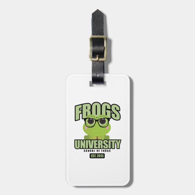 Etiqueta Para Maletas Universidad de Frogs (Frente Vertical)