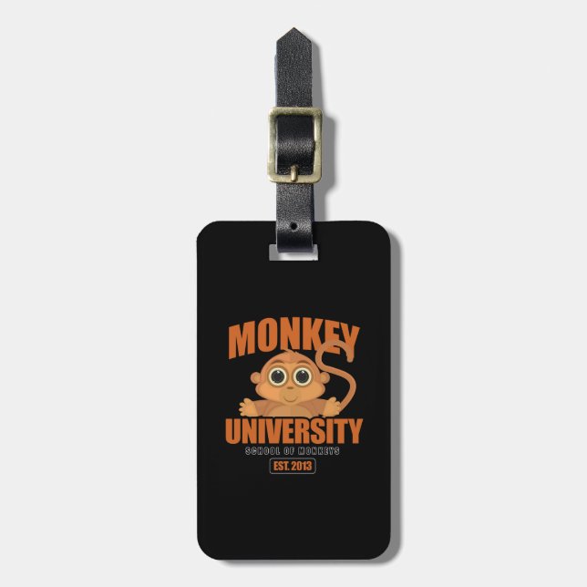 Etiqueta Para Maletas Universidad de Monkey (Frente Vertical)