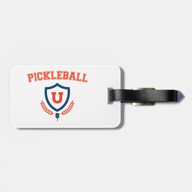 Etiqueta Para Maletas Universidad de Pickleball (Atrás Horizontal)