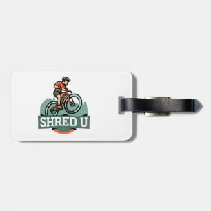 Etiqueta Para Maletas Universidad de Shred para bicicletas de montaña