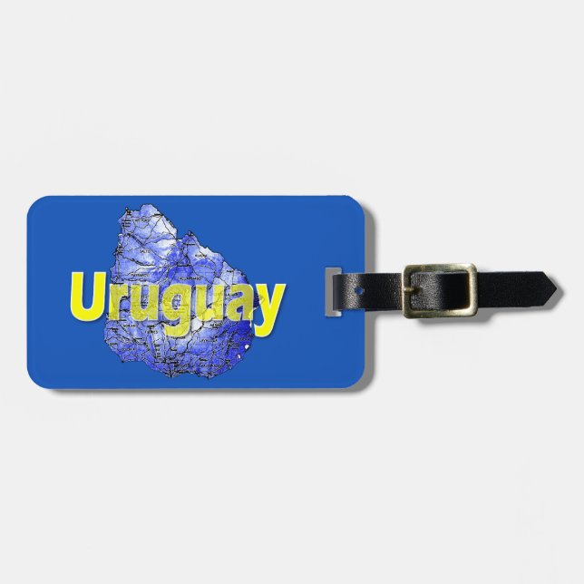 Etiqueta Para Maletas Uruguay (Frente Horizontal)