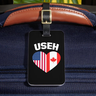 Etiqueta Para Maletas USEH América Bandera de Canadá Canadiense gracioso
